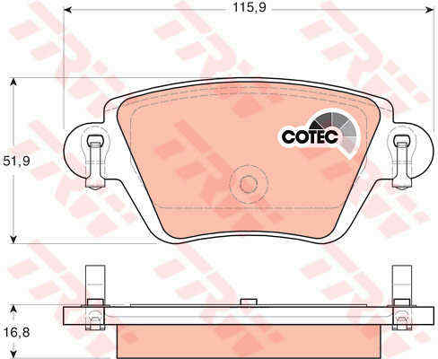 Brake pad set disc - pad,