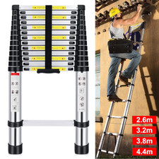 2.6-3.8M Aluminium Ladder Telescopic Heavy Duty Multi-Purpose Folding Extendable