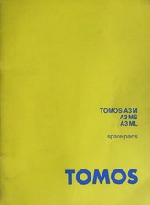 TOMOS MOPEDS A3M / A3MS / A3ML - ORIGINAL PARTS LIST CATALOGUE 1985
