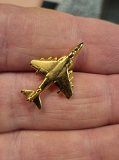 Rare Harrier Jump Jet GR7 Tie Pin BADGE - GOLD PLATED Tiepin RAF Air Force