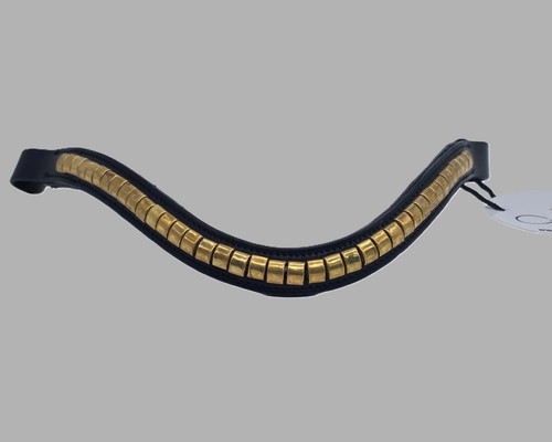 Leather clincher wave browband - leather,