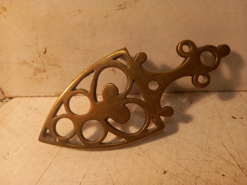 Vintage brass victorian trivet - vintage,