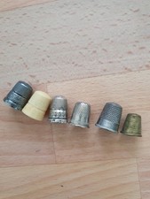 Vintage/Antique Thimbles Collection - Silver/Silver Plated/Metal/Bakelite?