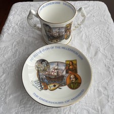  Aynsley  Millennium 2000 celebration Loving mug and Bon Bon bowl