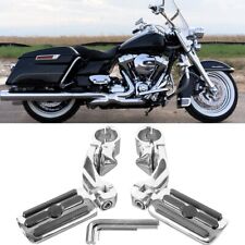 Chrome Motorcycle Highway Foot Pegs 1-1/4" Engine Guards For Harley Road King