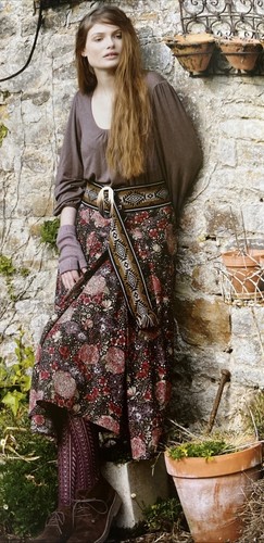 Brora wide inca belt - brora, horn