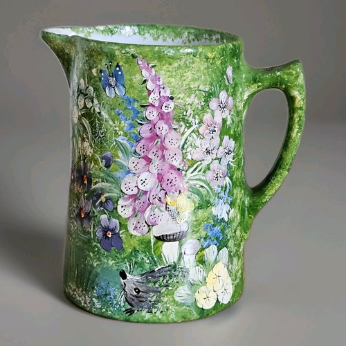 Vintage art jug hand painted - vintage,
