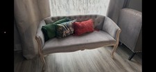 Grey velvet seater - 2x, 2-seater