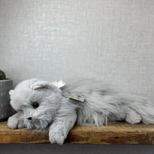 TY Classic Smokey Cat 1987 Version - Lifesize Grey Persian Cat Blue Eyes RARE