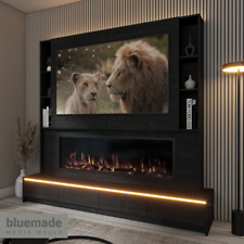 2200mm TV Media Wall Furniture Package With 60" Electric Fire NBO