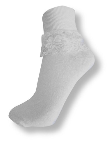 Girls lacey frilly - ankle, socks