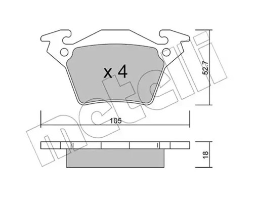 Brake pads 0574 metelli - pads,