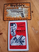 Webley "tin" signs x2 (one of