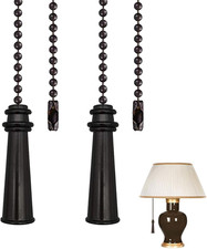 2 Pcs Black Retro Pull Cord