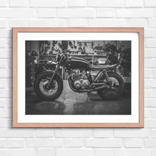 Custom vintage motorcycle - custom, in