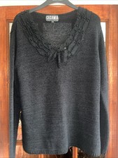 CASAMIA  Black embellished Sweater Size S/M Would Fit Larger (39”Bust)