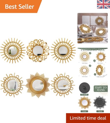 Sunburst mirror pack gold - 6,