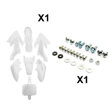 White Pitbike Plastic Bolt Set