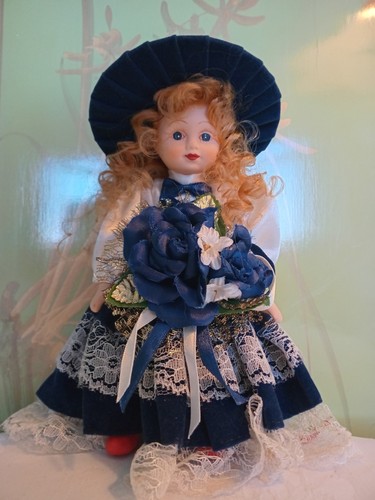 Minature doll china and - doll,, cloth