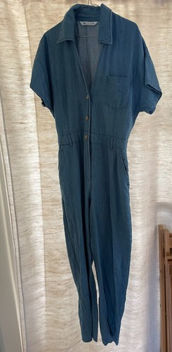 Ladies zara denim button - denim, up