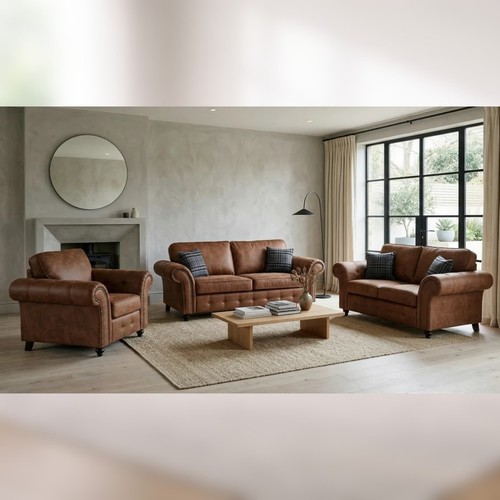 Oakland luxury leather sofa - leather,