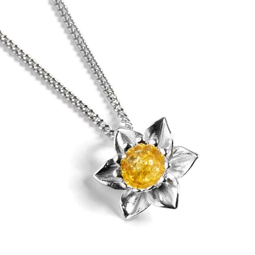 Daffodil flower necklace - daffodil,