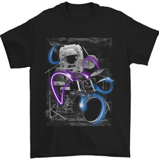 Astronaut Drummer Drumming Drums Mens T-Shirt 100% Cotton