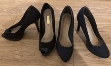 LADIES SHOES BUNDLE, 2 X PAIR HIGH HEEL SHOES, SIZE 6