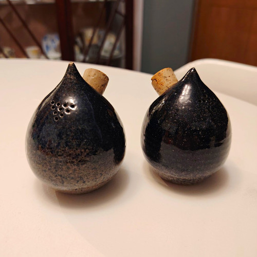 Vintage studio pottery salt - vintage,