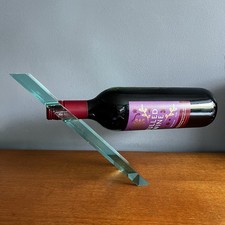Clear Perspex Acrylic Lucite Balanced Wine Bottle Holder Display Stand