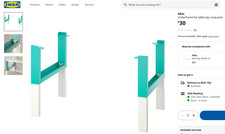 Children's Desk IKEA PAHL without Desk Top Height Adjustable Green kids 96x58cm