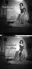 LEGGY BUSTY MODEL GLAMOUR CHEESECAKE ToCo HEELS - 2 NEGATIVES EARLY 1950s