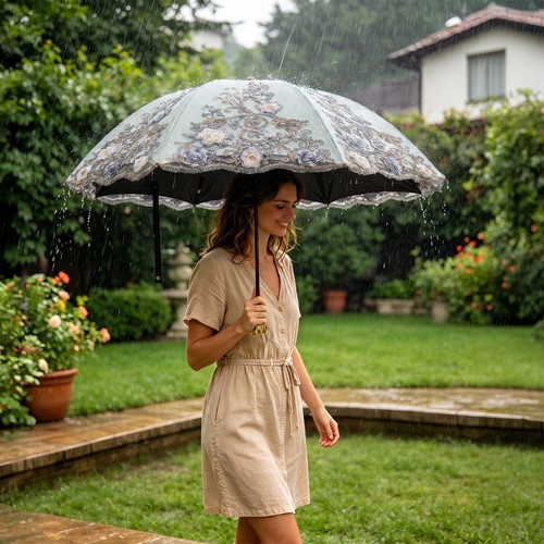 Ladies vintage lace umbrella - ladies,