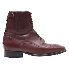 SERGIO GRASSO Lace-Up Boots Maroon Leather Womens UK 6
