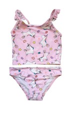 Girls Swimsuit Pink Unicorn Swimming Costume Tankini Two Piece Swim Set 12mths-6