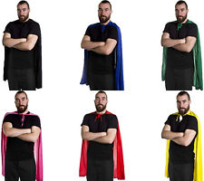 ADULT SUPERHERO CAPE 40" LONG HALLOWEEN FANCY DRESS CHARACTER COSTUME ACCESSORY