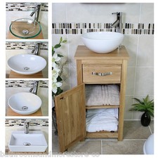 Solid Oak Bathroom Cabinet |