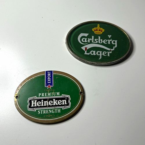 Metal beer badges carlsberg - beer,