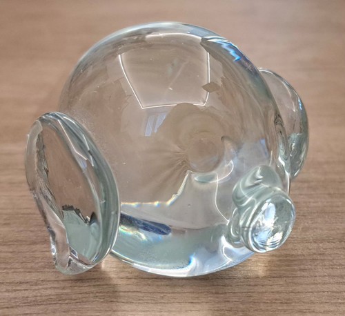 Vintage clear art glass pig - vintage,
