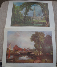 2 John Constable Prints 16" x 12" including border (unframed)pre owned