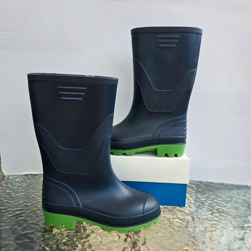Navy wellies with - , sole