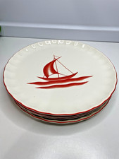 set of 4 9" plates Bolero Red