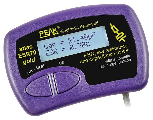 Esr capacitance and - esr+, meter
