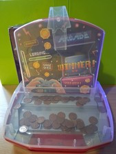  Arcade Coin Push Machine with box Battery Operated with Plastic Coins