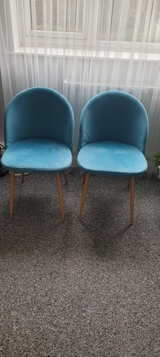 Velvet dining chairs - 2,