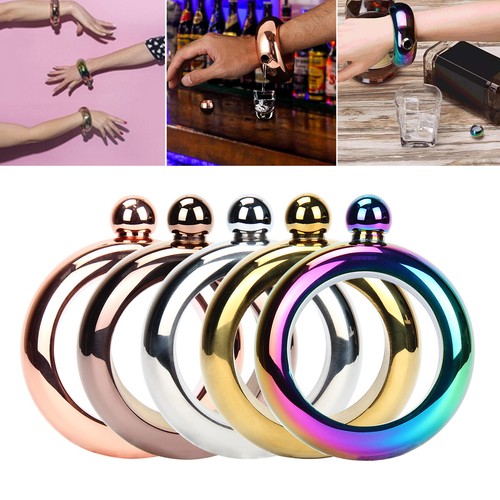 5oz bracelet bangle flask - 3.5oz,