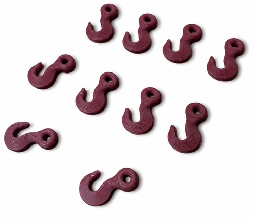 10x burgundy winch - tow, hooks