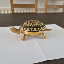 Very Nice Vintage Tortoise Gilt Metal With Gold Inlay Counter/Desk Bell