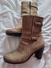 Ecco Taupe Nubuck Leather