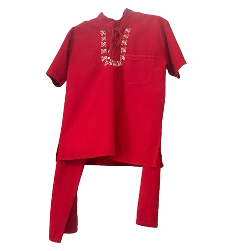 Men red embroidered - men’s,